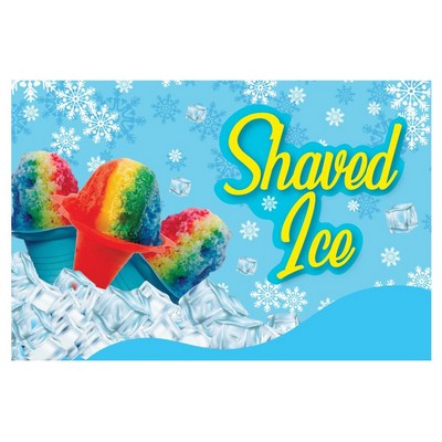 Shaved Ice Pre Printed Wall mural 36" x 24" - Blue