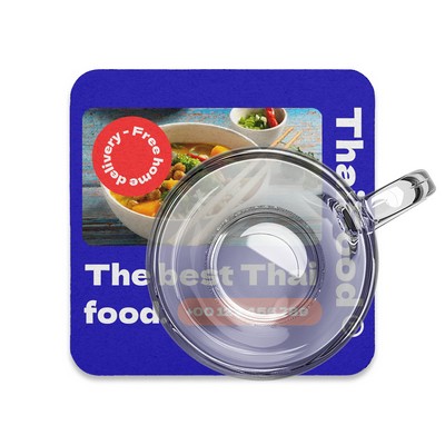 3.5" x 2mm Square Pulpboard Coaster - Full color print - Single-sided