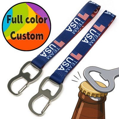 Full Color Custom Wristband with Bottle Opener