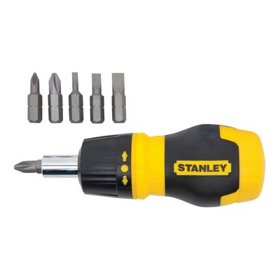 Stanley® Tools Ratcheting Multi-Bit Stubby Screwdriver