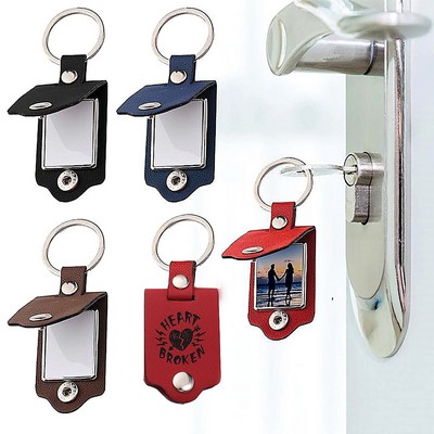 Photo Keychain with PU Leather