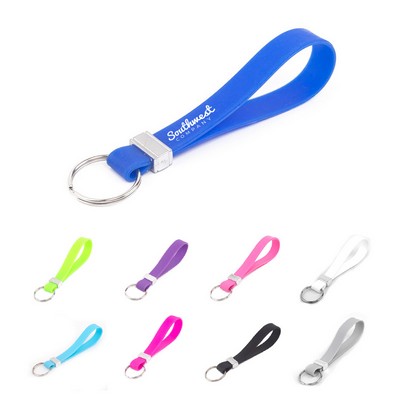 Hanging Silicone Wristband Keychain
