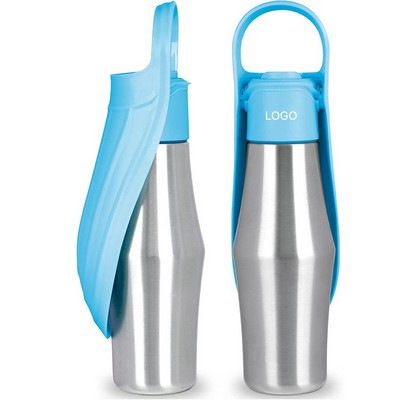 Portable Stainless Steel Pet Travel Water Bottle Leak-Proof Outdoor Dog Water Dispenser