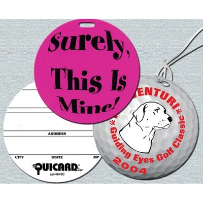 Circle Custom Luggage Tag (4½" Diameter)