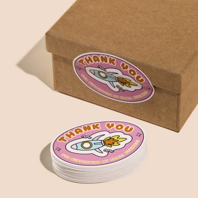 2"x1" Custom Oval Sticker