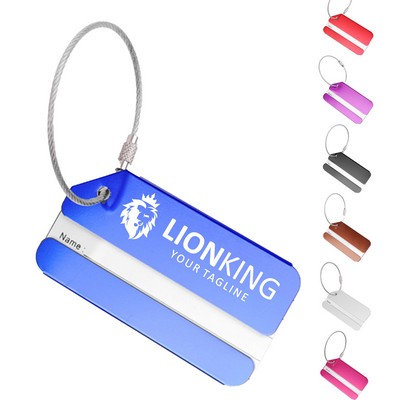 Wire Ring Aluminum Alloy Metal Luggage Tag