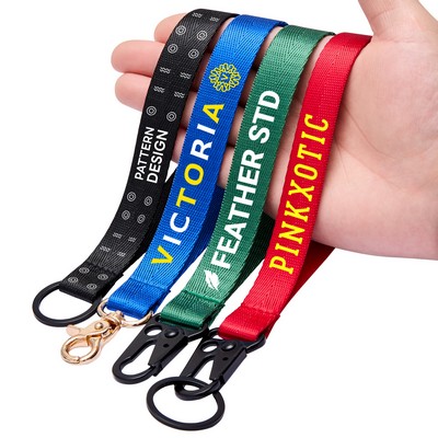 1'' Nylon Custom Printed Wrist Lanyards