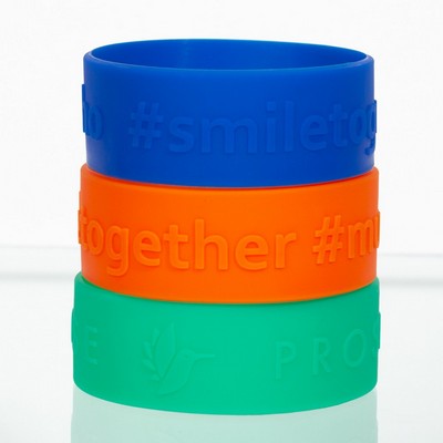 3/4" Rush Embossed Silicone Wristband