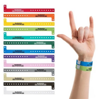 Vinyl Plastic Wristband w/ Snap Closure