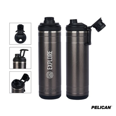 Pelican Pacific Chug 26 oz. Topographical Recycled Double Wall Stainless Steel Water Bottle
