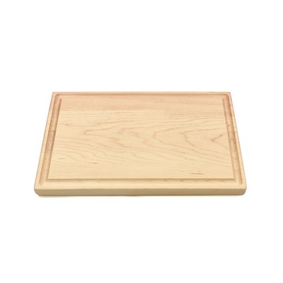 Small maple board with rounded edges and juice groove