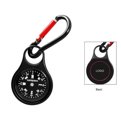 Zinc Alloy Compass Keychain