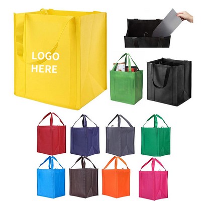Plastic-Bottom Non-Woven Tote Bag