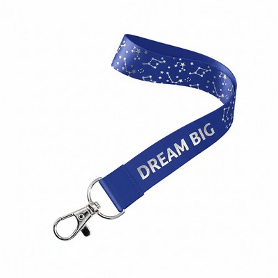 3/4"" Full Color Sublimated Wrist Keychain Lanyard W/ Lobster