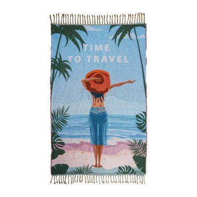 Full Color Jacquard Woven Beach Towel
