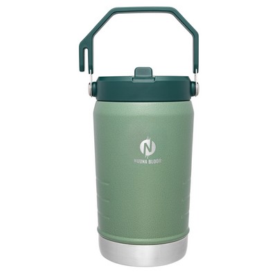 Stanley® IceFlow 40oz Flip Straw Jug, green - Etched