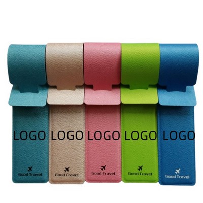 Double Sided Pu Leather Bag Tag