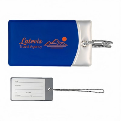 PVC Luggage Tag w/ Nylon Strap