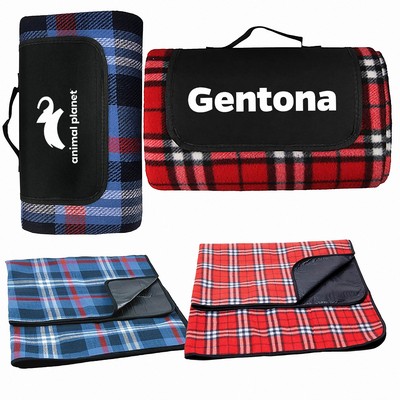 Outdoor Plaid Picnic Blanket/Various Logo