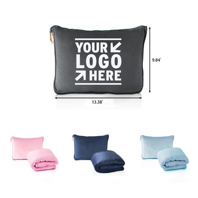 2" 1 Airplane Blanket with Soft Bag Pillowcase