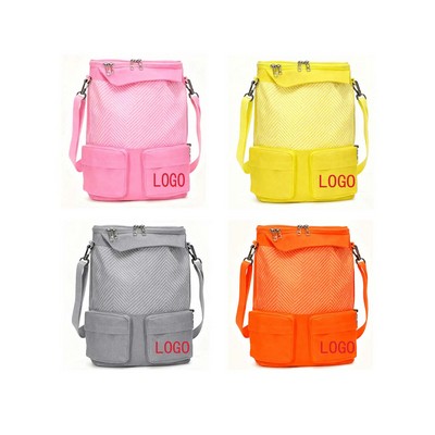 Large-capacity mesh travel backpack