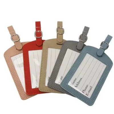PU Leather Waterproof Luggage Tags