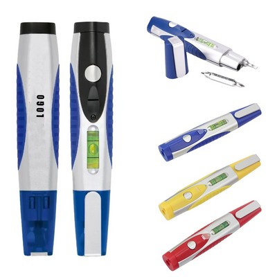LED Light Tool Pen Screwdriver with Level