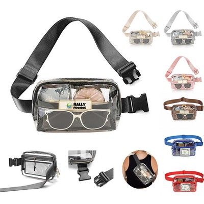 Stadium Approved Unisex Clear Fanny Pack Crossbody Bags