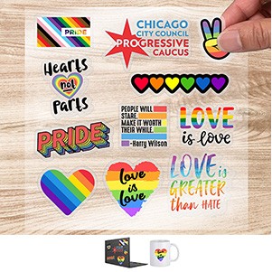 "CUSTOMCUT" Clear 5" x 7" Full Colour Removeable Kiss-Cut Sticker Sheet – 6 Mil