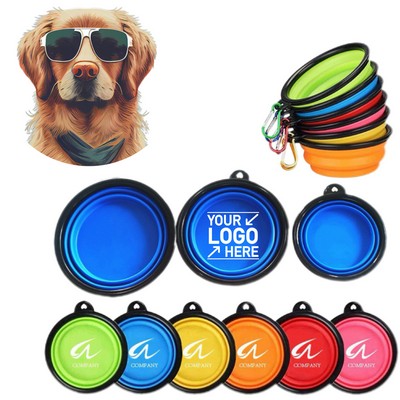 650ml Pet Collapsible Bowl With Carabiner