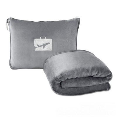 Travel Airplane Blanket Pillow with Soft Bag--60"L x 38.5"W