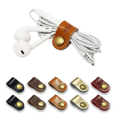 Genuine Leather Cord Organizer