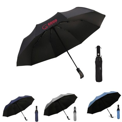 Fully Automatic 10 Bone Vinyl Umbrella