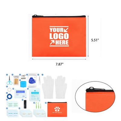 88 Piece Pet First Aid Kit W/Fanny Pack