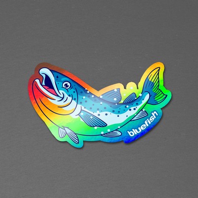 3" x 2" Vinyl Die Cut Holographic Sticker 6mil