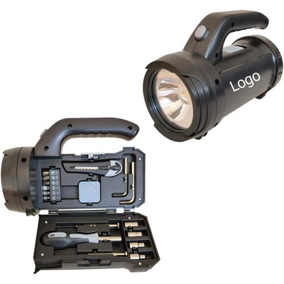 17" 1 household tool sets Flashlight