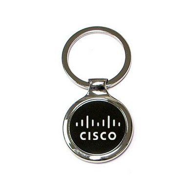 Round Shape Chrome Metal Split Ring Key Holder