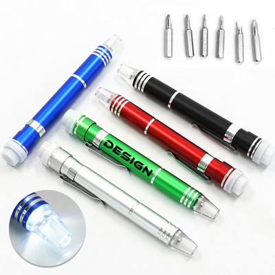 Multifunction LED Screwdriver Tool Pen