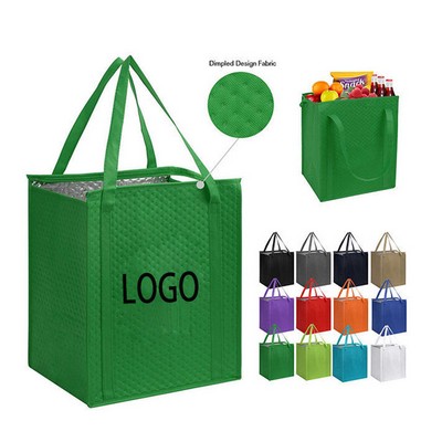 Dimples Non woven Cooler Tote Bag 15" H X 13" L X 10" W