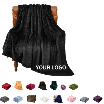 Reversible Soft Flannel Throw Blanket