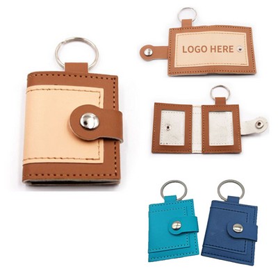 Leather Wallet Photo Frame Keyring