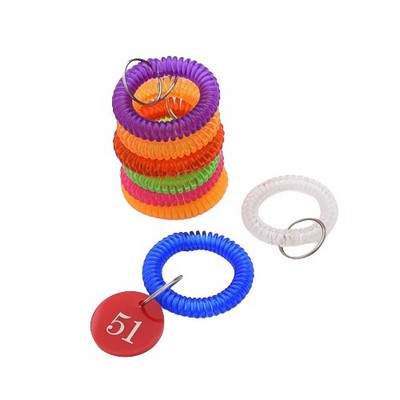 EVA Bracelet Wrist Coil w/Tag Keyring