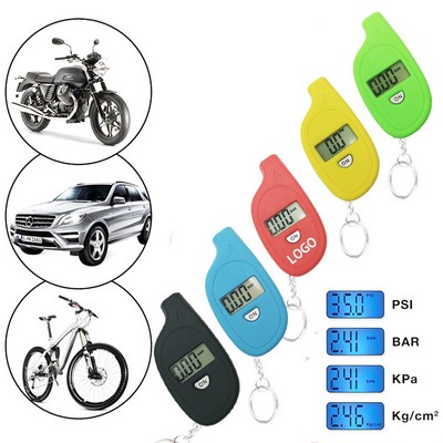 Mini Digital Tire Pressure Gauge With Keychain