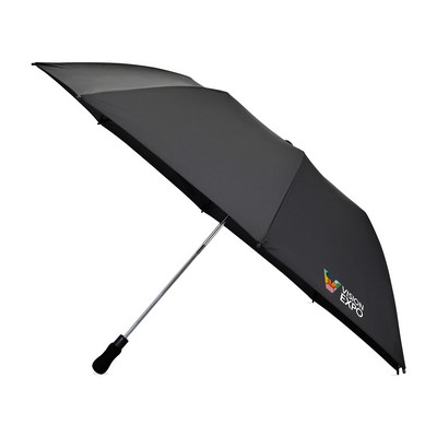 Elements 58" Recycled Auto Open Travel Folding Umbrella - Black