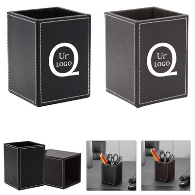 Pu Leather Pens Pencils Holder