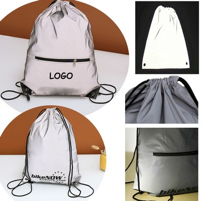 Reflective Drawstring Backpack