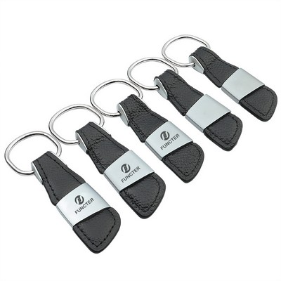 Zinc Alloy Genuine Leather Keychain