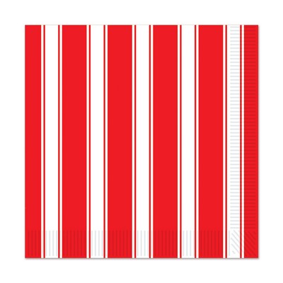 Red & White Stripes Luncheon Napkins