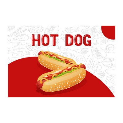 Hot Dog Pre Printed Wall mural White 36" x 24"