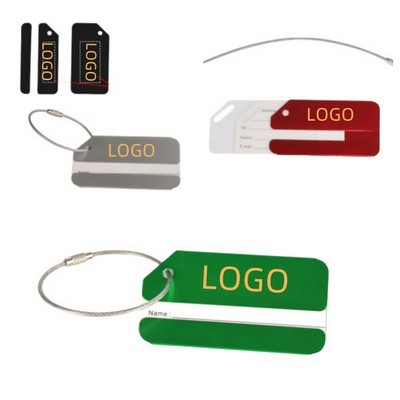Aluminium Alloy Suitcase Tag With Steel Loop And Id
